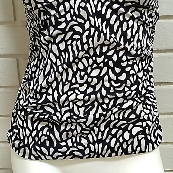 Sail Club Black/Yellow/White  Animal Print Tankini Top. Size Medium - Picture 3 of 10
